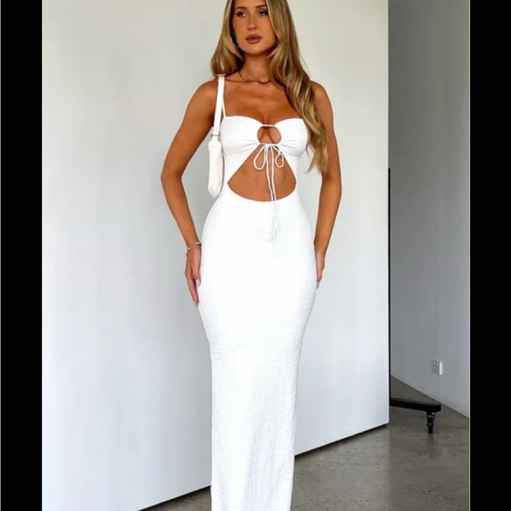 White Fox No Stress Maxi Dress - White